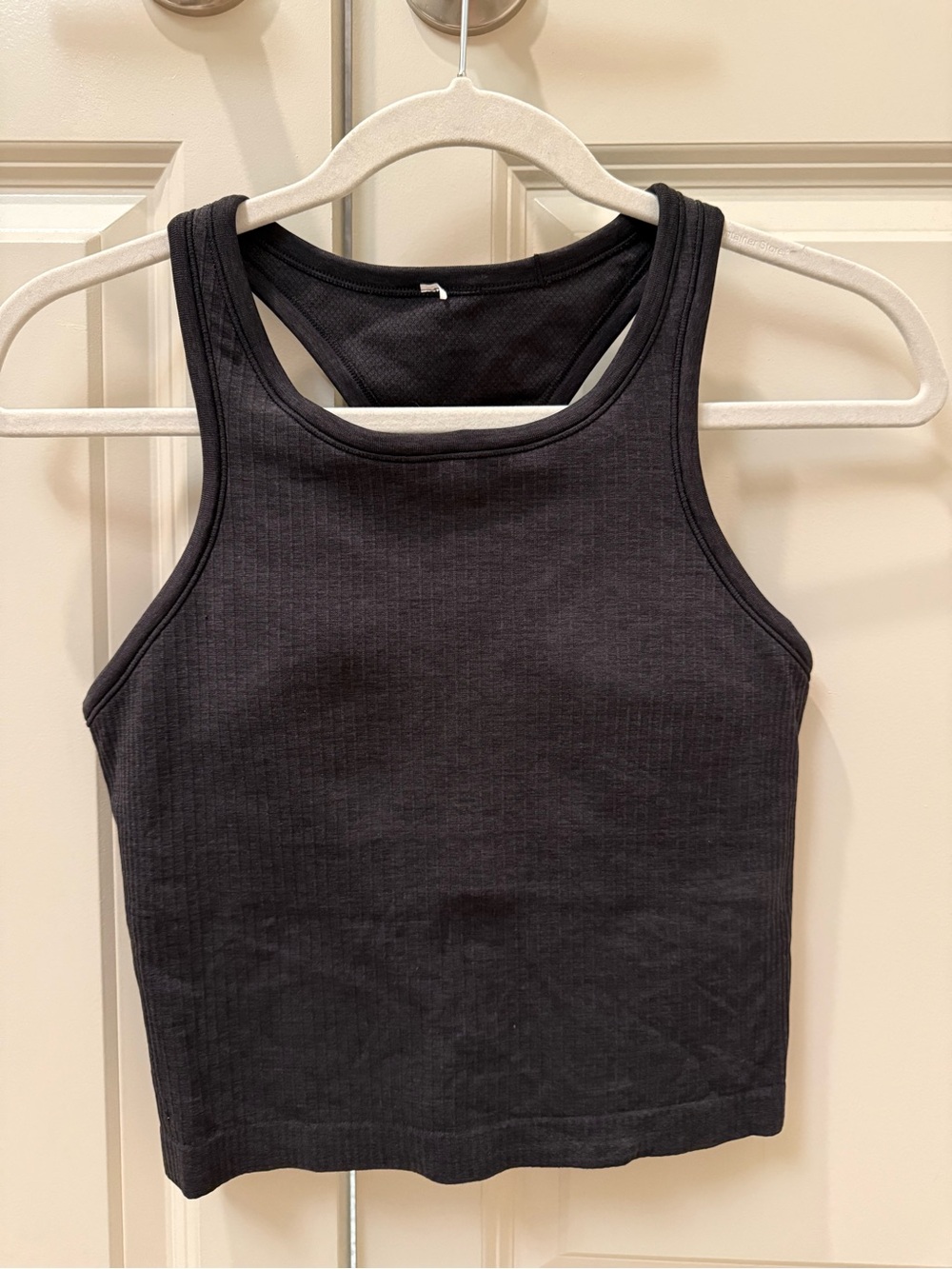 Lululemon Ebb to Street Crop Tank in Black